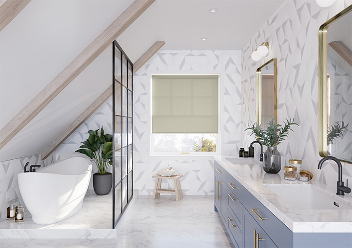 Roma, Mushroom - Motorised Roller Blind - Image 5